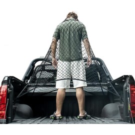 TOOSOAR Gepäcknetz Auto, Hochelastisches Ladeflächennetz,Netz für Tägliche Leichte Lasten von LKWs, Dehnbar Bis 2,2-2,4 m