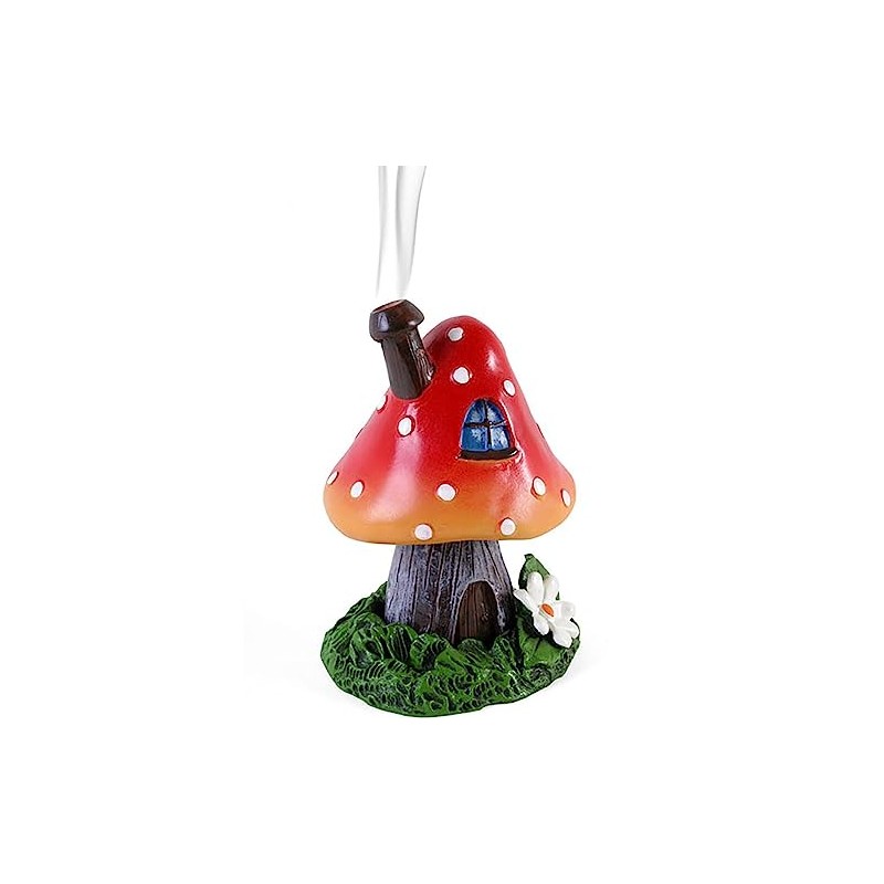 Something Different Wholesale Bright Multicolor Toadstool House Design Incense Cone