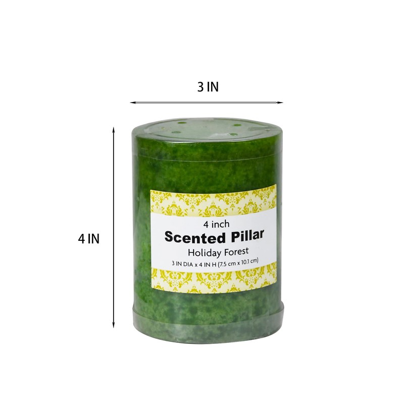 3" x 4" Holiday Forest Scented Pillar Candle