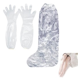 NentMent 10 Set Leg Mask Disposable Plastic Moisturizing Stockings Plastic Arm Mask Moisturizing Gloves Arm Sleeves Foot Mask for Dry Hands Arm Leg Moisturizer Moisturizing Body Lotion Moisture Cream