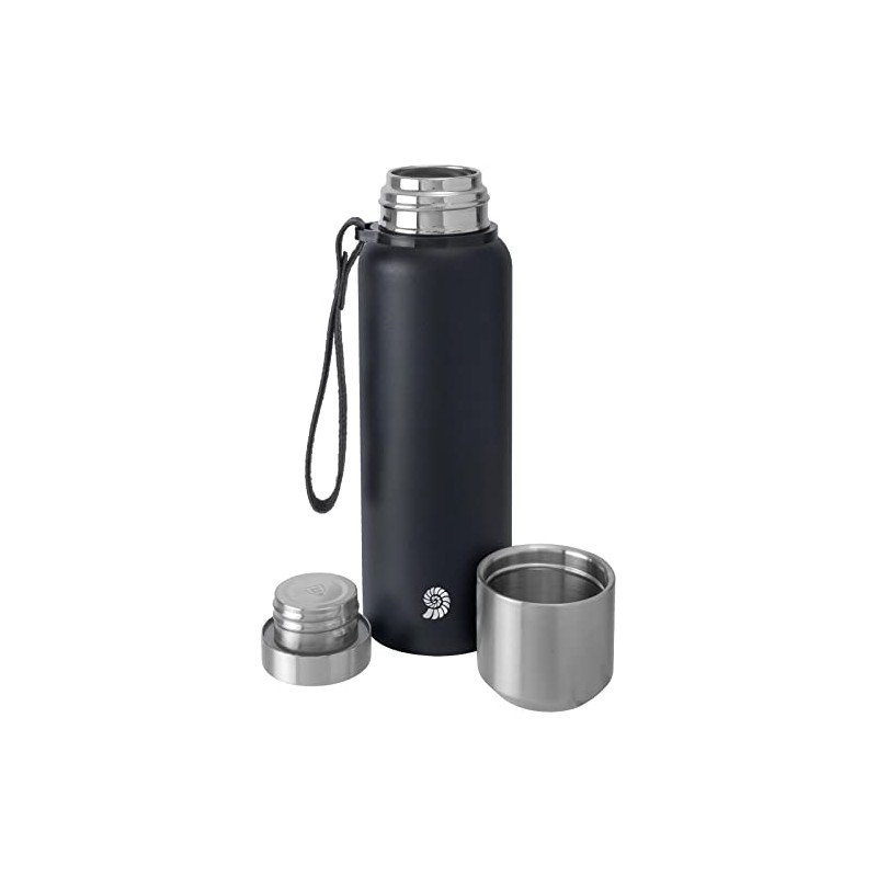 Origin Outdoors Unisex - Adult PureSteel Insulated Flask, Black, 1.5