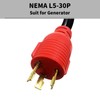Generator Power Locking Cord, 3 Prong 30 Amp to 15