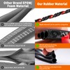 SILIENTWERK 40 Feet Self-Adhesive Rubber Weather Stripping Fits Big Gaps,