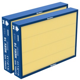 25x16x3.5 Pet Care MERV 16 replacement whole house air filters for your furnace, Compatible with Bryant/Carrier GAPCCCAR1625 GAPAAXCC1625 Infinity (actual size: 24.4" x 17.2" x 3.5")