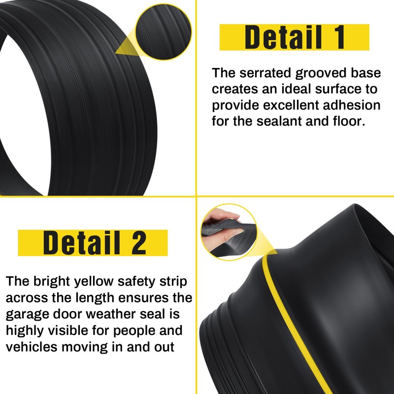 Pangda 30 ft Universal Garage Door Bottom Threshold Seal Strip