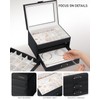 V-LAFUY Jewelry Boxes with Glass Lid, Jewelry Boxes for Women