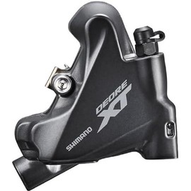 Shimano Deore XT BR-M8110 XT 2 pot disc brake calliper, flat mount, rear, Black