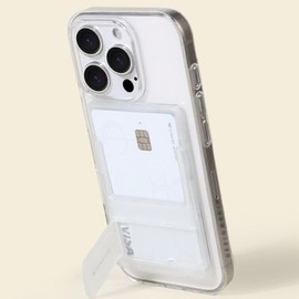 Designskin (신세계김해점)( 유니버셜 ) 맥세이프 카드 포켓(스탠드)-매트클리어 ITM39999 (Shinsegae Gimhae Branch) (Universal) MagSafe Card Pocket (Stand) - Matte Clear ITM39999