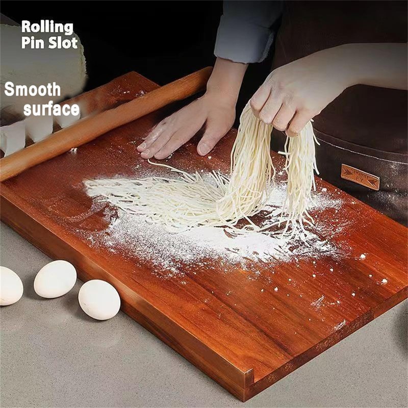 Wooden Cutting Board,Pastry Board Wood with Front and Back Counter