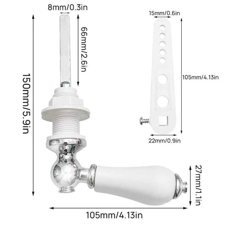 通用 Hinata Metal Handle for Toilet Cistern Lever Flush Handle