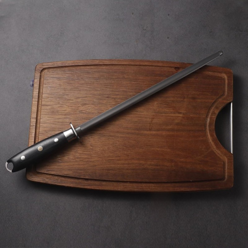 Elephas Plus 12 Inch Black Honing Rod, Sharpening Steel for