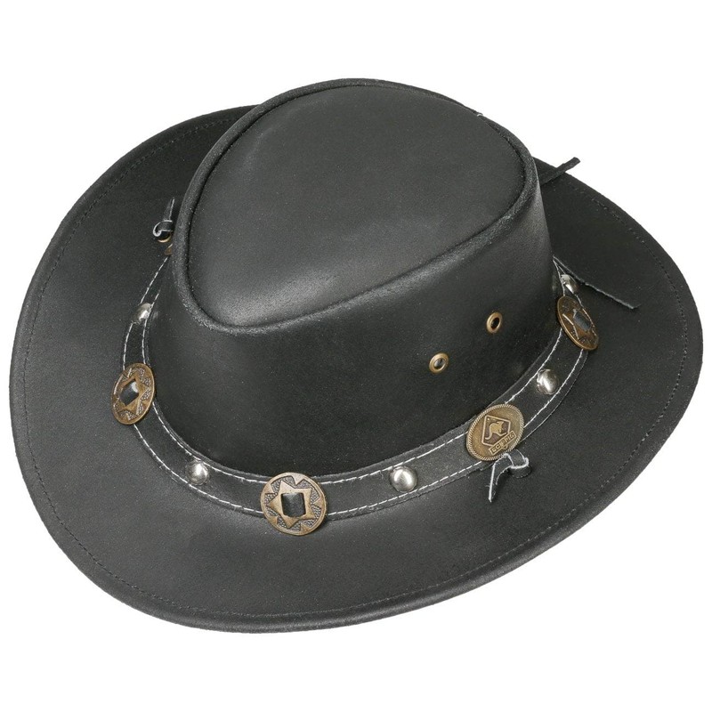 Concho Leather Hat Scippis cowboy hat Australian hat (XL/60-61 -