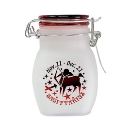 Ted Miller Innovation Zodiac Sign Quarter Oz (125ml) Smell Proof Airtight Glass Storage Jar, 3.25'' (Sagittarius Astrology Sign)