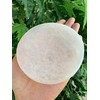 GAF TREASURES Selenite Circle Charing Plate, 4" Selenite Charging Station