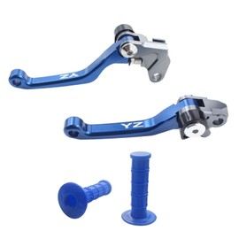 Adsspro CNC Foldable Brake Clutch Lever Handle Handlebar Grips Set Fit for YZ80 YZ85 YZ 85 80 2001-2014 TTR230 TTR 230 2005-2022 Dirt Pit Bike 7/8" 22mm