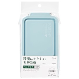 OSK EARTHY CNT-600 Container Lunch Box with Dividers, 20.3 fl oz (600 ml), Mint Green, Made in Japan