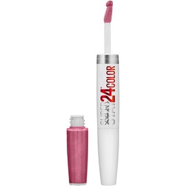 Maybelline Super Stay 24, 2-Step Liquid Lipstick Makeup, Long Lasting Highly Pigmented Color with Moisturizing Balm, Very Cranberry, Ruby Red, 1 Count