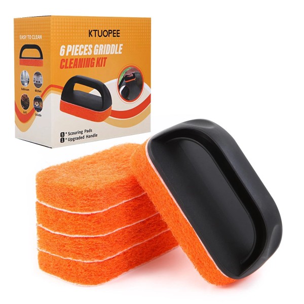 Ktuopee Upgraded 6-Piece Griddle Cleaning Kit for Blackstone Flat Top
