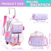 Meetbelify Backpack with Wheels for Girls Rolling Backpack Cute Kawaii