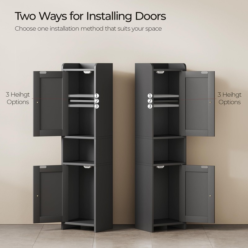 GLANZALANT Bathroom Cabinet with 2 Doors, 7.3 x 9.8 x