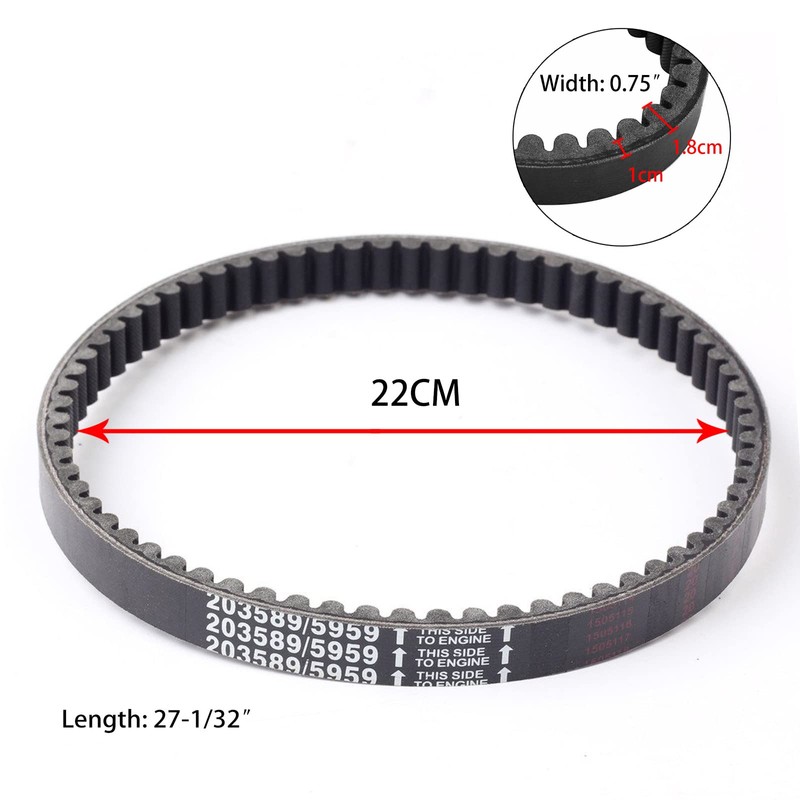 BLACKHORSE-RACING 3pcs 30 Series Go Kart Drive Belt Replaces Manco