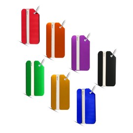 Aluminum Luggage Tag for Luggage Baggage Travel Identifier by Ovener (Rainbow 7 Pcs)