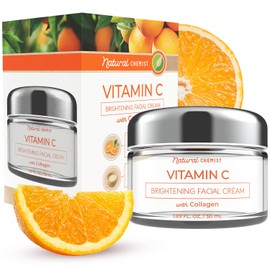 Hidratante facial diario con vitamina C y colgeno, reafirmante, reduce las lneas finas y arrugas, iluminador, probado por dermatlogos, cuidado de la  