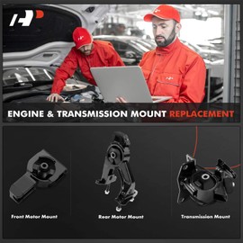 A-Premium 3PCS Engine Motor Mount and Transmission Mount Kit Compatible with Scion tC 2005-2010, 2.4L, Automatic Transmission
