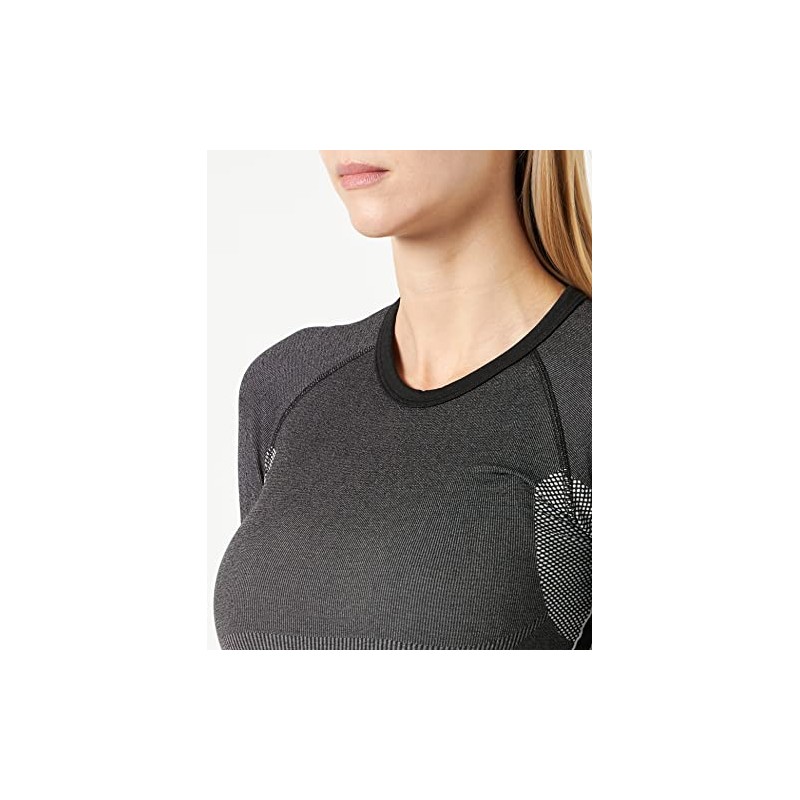 CMP - Felpa donna senza cuciture, Nero, 36/38