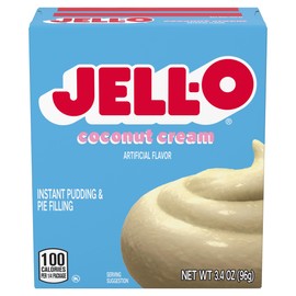 Jell-O Instant Coconut Cream Pudding & Pie Filling (3.4 oz Boxes, Pack of 6)