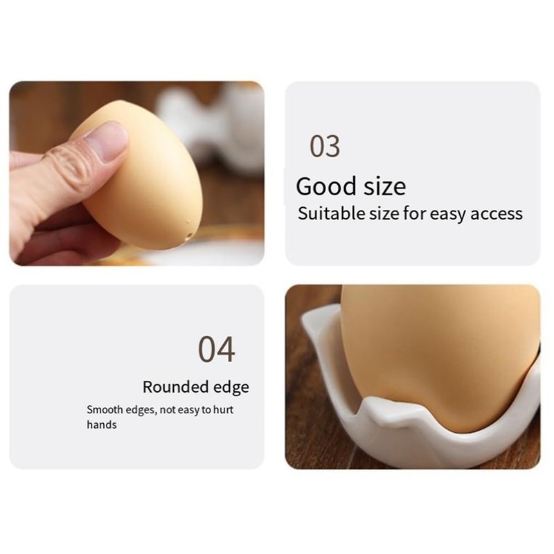 Tuperoymse Bamboo Salt Shakers Mini Brown Egg Shaped Shakers with
