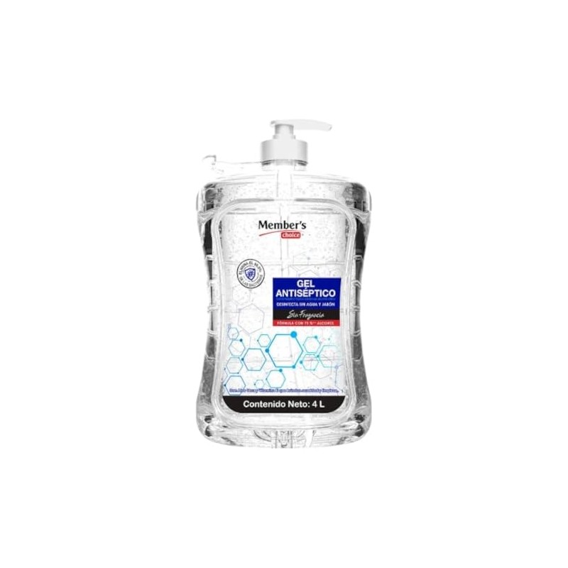 Gel Antibacterial Member's Choice Elimina el 99.9% de las bacterias
