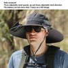 Solar Fan Hat Large Brim Quick Dry Breathable 3 Speeds
