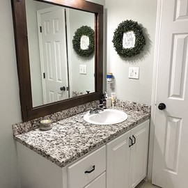 EZ Faux Decor Self Adhesive Vinyl Countertop Wrap | Gray White Black Granite Quartz Marble Contact Paper | Peel and Stick Counter Top Laminate Sheet | 36" x 120" (10ft) Removable Wallpaper