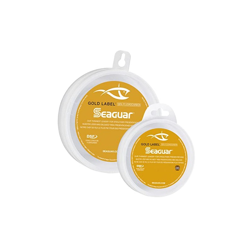 Seaguar Gold Label 100% Fluorocarbon Fishing Line, 12lb Break Strength,