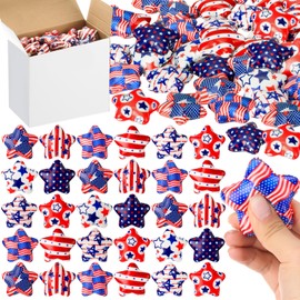JellyArch 48 Pcs Patriotic Star Stress Ball Bulk 2 Inch Independence Day Mini Foam Stress Gifts Balls White Red Blue Relief Star Motivational Gifts for 4th of July Party Carnival Reward