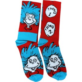 Pride Gone Wild Dr. Seuss Thing 1 and Thing 2 Knee High Socks Size 6-10