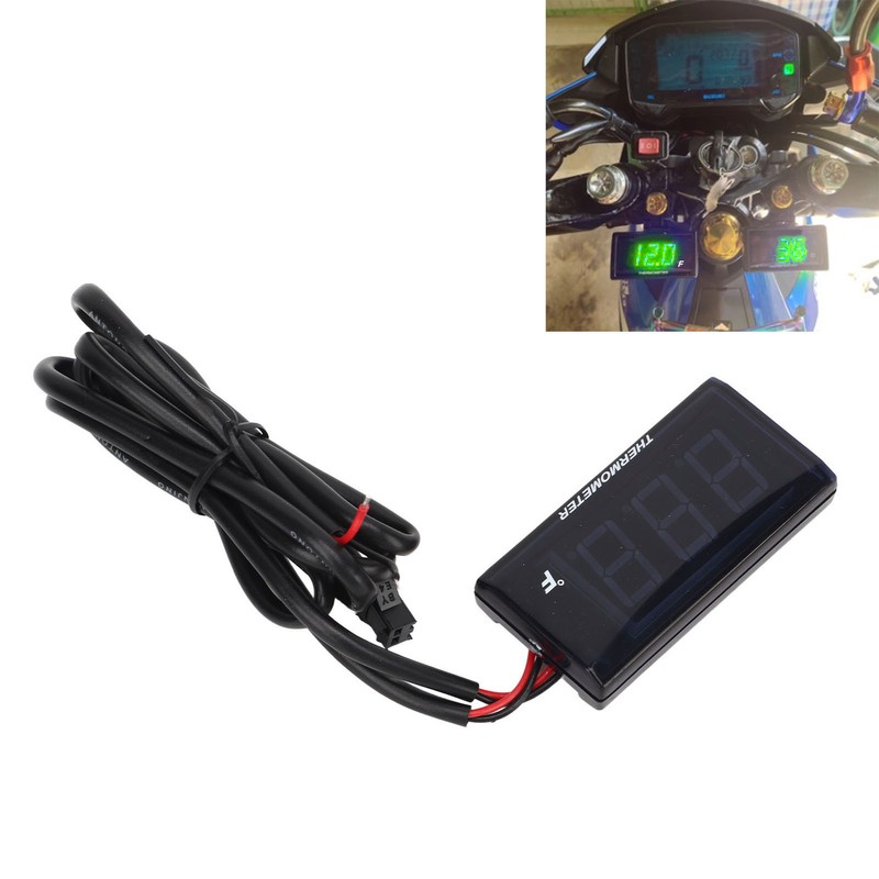 Water Temperature Gauge Fahrenheit Degree LCD Backlit Display Waterproof Water