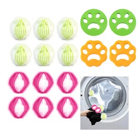 ANROI Pack of 16 Pet Hair Remover Laundry Ball, Lint Balls Washing Machine, Cat Hair Remover, Pet Hair Remover, Hair Catcher Washing Machine (C)