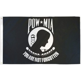 POW-MIA POW MIA Flag Large Prisoner of War Banner Military Pennant 4x6 Foot New