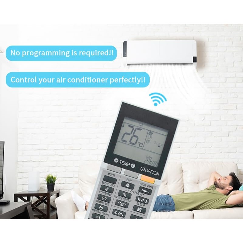 Replacement Remote Control for Mitsubishi Electric AC Air Conditioner SG15F