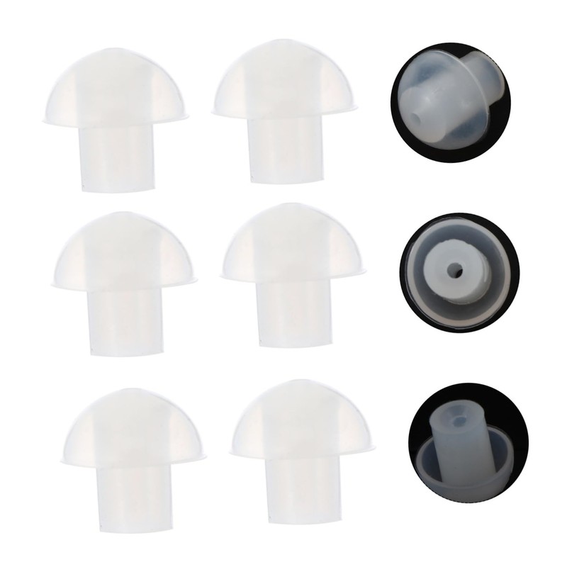LALAFINA 10pcs Mushroom Earbud Tips for Transparent Tube Earpieces Comfortable