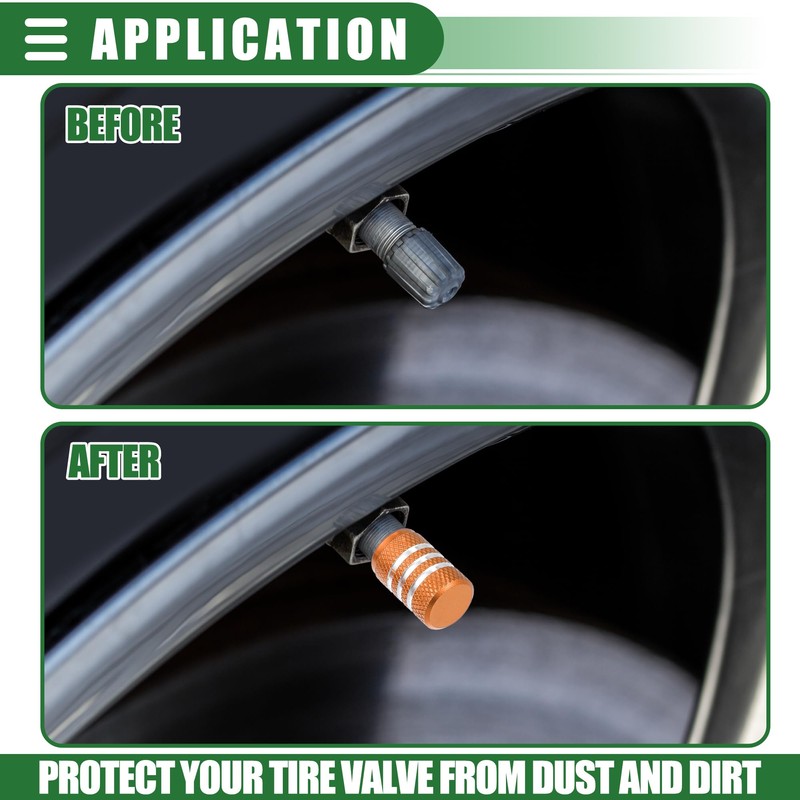 X AUTOHAUX Universal Tire Valve Stem Caps, 17mm, Aluminum Alloy,