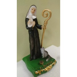 St. Gertrude, the Patron Saint of Cats - Figure