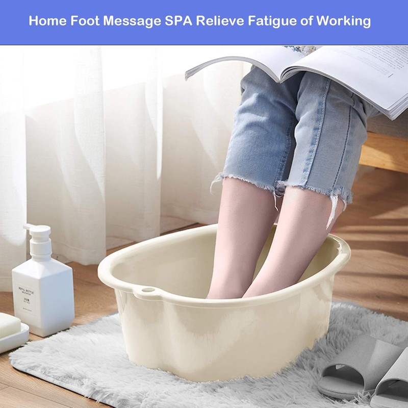 Foot Soaking Bath Basin: Plastic Foot Spa Basin for Soaking