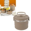 Insulated Food Container 304 Stainless Steel PP Stackable Portable Round