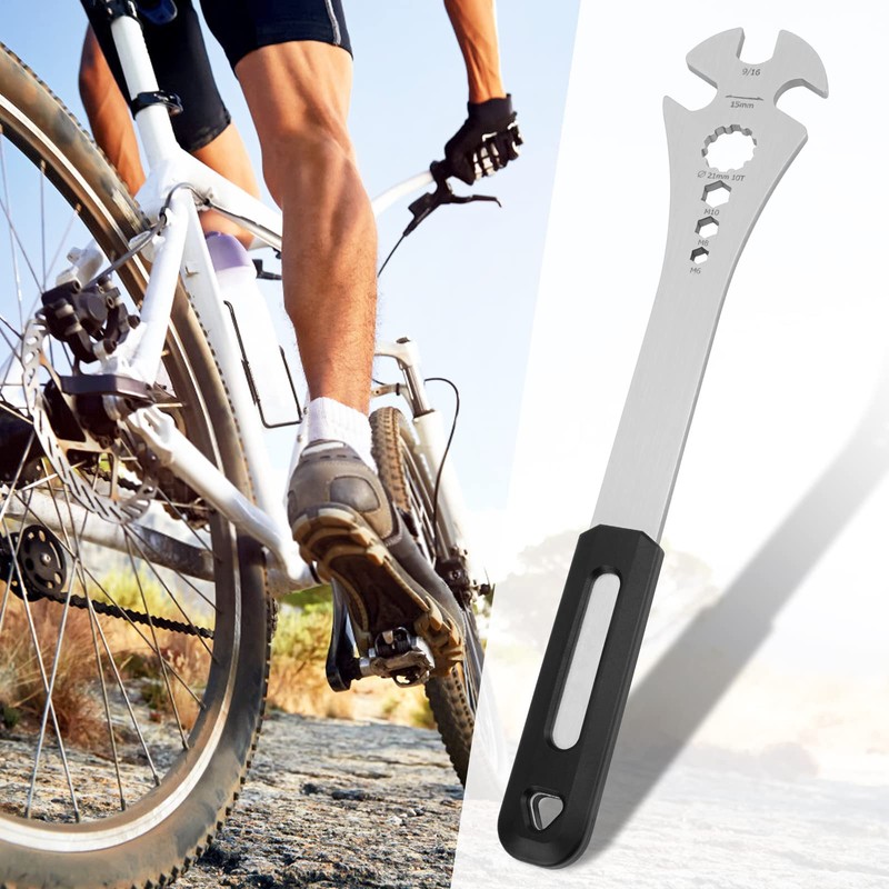 Oumers Bike Pedal Wrench, Bicycle Pedal Removal Spanner with Extra