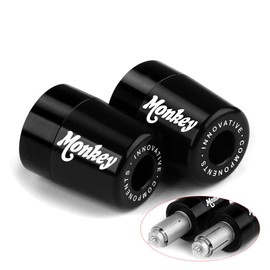 Mokiton Handlebar Bar Ends Hand Grips Plug Caps Compatible with Honda Monkey 125M 125MA 2019-2023 | Motorcycle Balance Pad z125m z125ma Monkey 125 Accessories (Black)