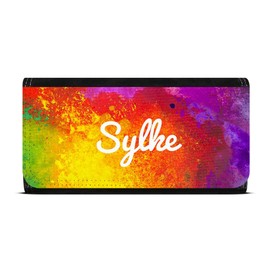 Geldbörse mit Namen Sylke - Design Color Paint - Brieftasche, Geldbeutel, Portemonnaie, personalisiert für Damen und Herren