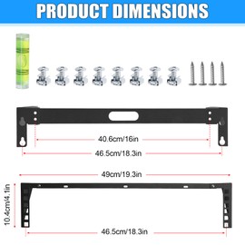 2u Hinged Wall Mount Patch Panel Bracket, 2u Patch Panel Bracket, Vertical Wall Mount Rack for 19 inches Networking Equipments Including Mounting Hardware